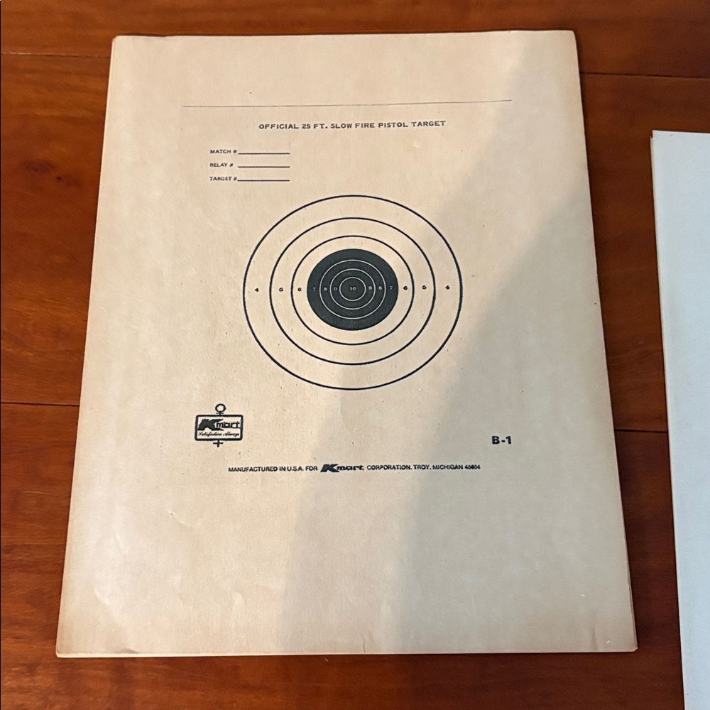 Vintage Kmart Shooting Targets B-1 | 25 Ft Pistol | Made in USA | Lot of 21